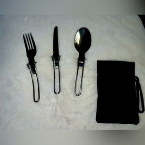 Portable, foldable flatware perfect for camping